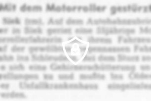 Mit dem Motorroller gestürzt