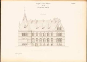 Augen- und Ohrenklinik der Christian-Albrechts-Universität Kiel: Südansicht 1:100