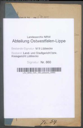 Erblasser: Kockemohr gt. Becker, Johann Heinrich: