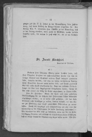 St. Jacobi Kirchspiel.