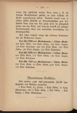 Aluminium-Goldlote.
