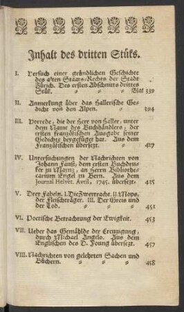 Inhalt des dritten Stüks
