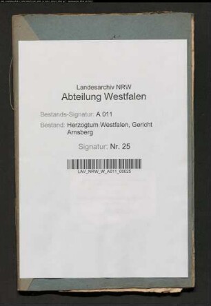 Testament Wwe Hofrätin Schultes geb. Kleinsorgen, Arnsberg