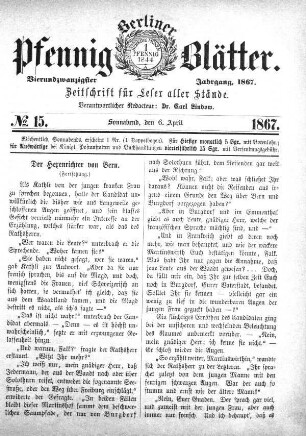 No. 15, Sonnabend, den 6. April