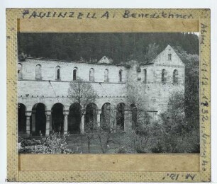 Paulinzella, Kloster Paulinzella : Blick in Langhaus von SW