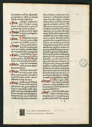 Collectarius seu expositio libri Psalmorum.