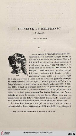 3. Pér. 3.1890: La jeunesse de Rembrandt, 2 : 1606 - 1631