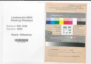 Entnazifizierung Wilhelmine Noack , geb. 18.02.1889 ()