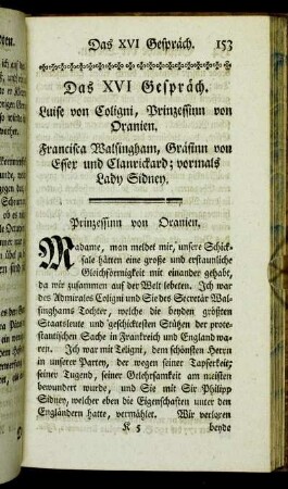 Das XVI Gespräch - Das XX Gespräch