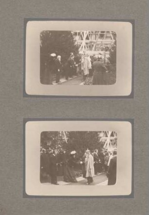 oben: Großherzog Friedrich I. von Baden bei der Begrüßung von Honoratioren in Heidelberg unten: Großherzog Friedrich I. von Baden bei der Begrüßung von Honoratioren in Heidelberg