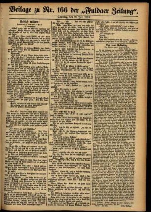 Zweite Ausgabe vom Sonntag, den 23. Juli 1893.