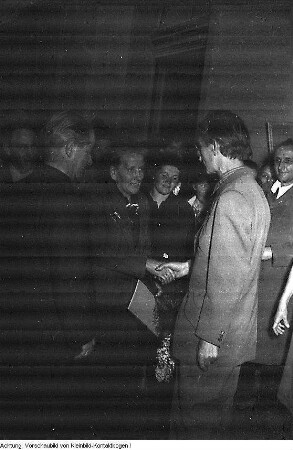 Prof. Otto Nagel, Präsident des Ausstellungskomitees der 3. Deutsche Kunstausstellung Dresden, Frühjahr 1953