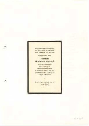 Kageneck, Heinrich (Grafen von Kageneck)