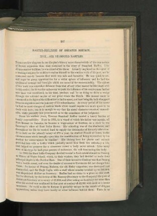 Master-Builders Of Greater Britian. XVII.-Sir Stamford Raffles.