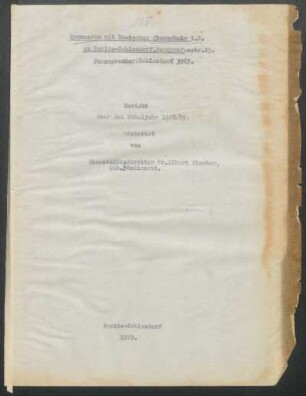 1928/29: Bericht über das Schuljahr ... - 1928/29