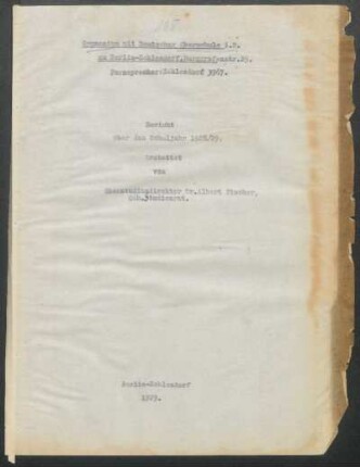 1928/29: Bericht über das Schuljahr ... - 1928/29