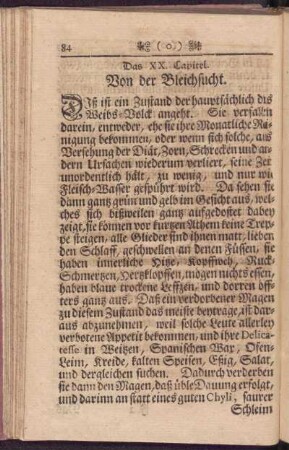 Das XX. Capitel. Von der Bleichsucht