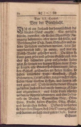 Das XX. Capitel. Von der Bleichsucht