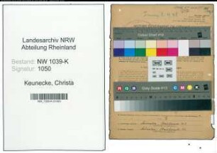 Entnazifizierung Christa Keunecke , geb. 04.06.1908 ()
