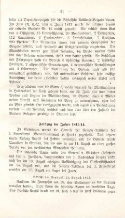 Feldzug im Jahre 1813/14.