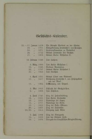 Geschichts-Kalender