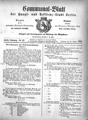 1864,43: No. 43, 23. Oktober 1864