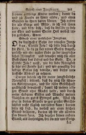 Gebeth einer weltlichen Jungfrau. - Psalm für die Abgestorbenen.