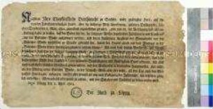 Maueranschlag des Rates zu Leipzig