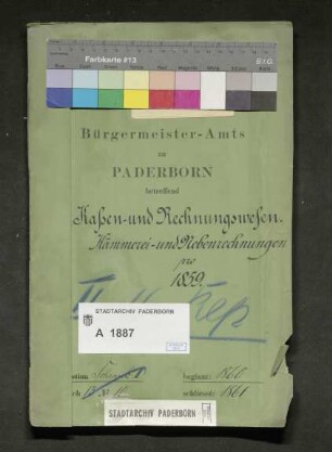 Kämmerei- und Nebenrechnungen 1859