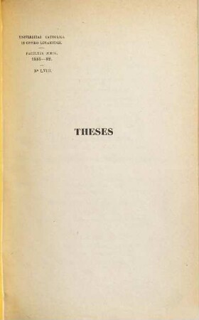 Theses. 1881/82, Fac. juris