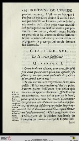 Chapitre XVI: De la Grace suffisante