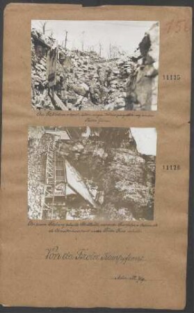 Aus Felsblöcken erbaute österr.-ungar. Verteidigungsstellung an der Tiroler Grenzel