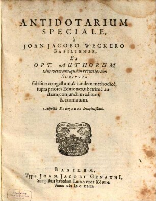 Antidotarium Speciale