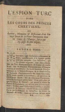 Lettre XXXVII.