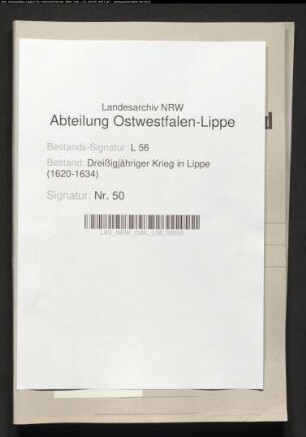 Einquartierungen und Kontributionen der Stadt Salzuflen