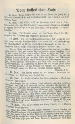 Vom kaiserlichen Hofe