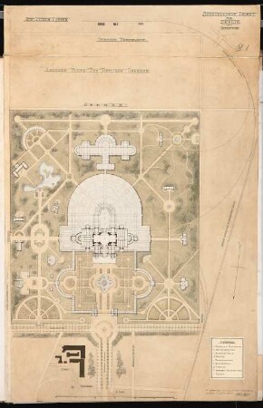 Ausstellungspalast für Berlin Schinkelwettbewerb 1881: Lageplan 1:2000