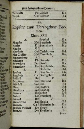 22. Register zum Herzogthum Bremen