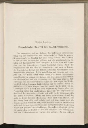Erstes Kapitel. Französische Malerei des 15. Jahrhunderts.