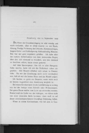 Hamburg, den 19. September 1909