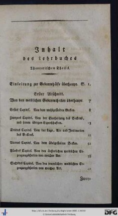 Inhalt des Lehrbuches.