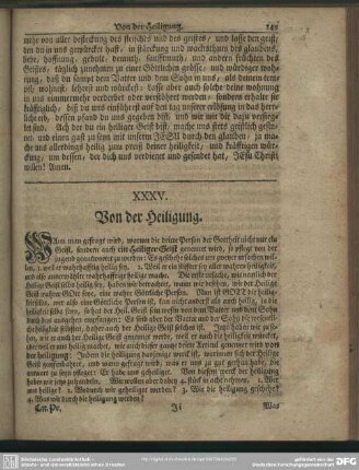 XXXV. Von der Heiligung
