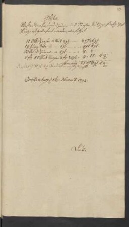 Nota. ... Quedlinburg [den] ... Novemb[er] 1792.