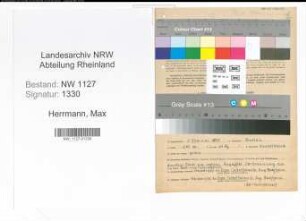 Entnazifizierung Max Herrmann , geb. 01.02.1895 (Polizist)