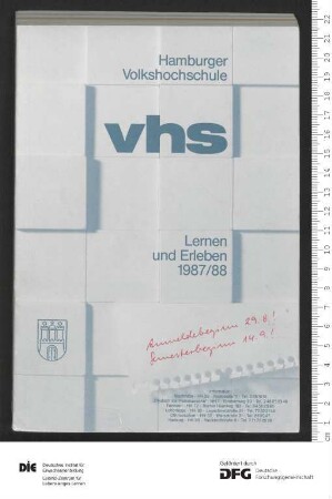 Programm Jahr 1987/1988