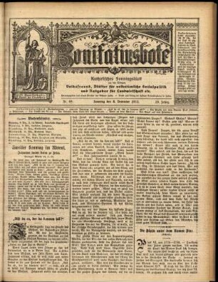 Erste Ausgabe vom Sonntag, den 08. Dezember 1912.