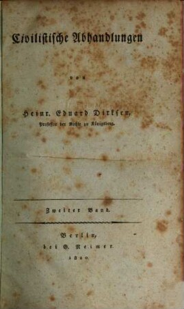 Civilistische Abhandlungen, 2