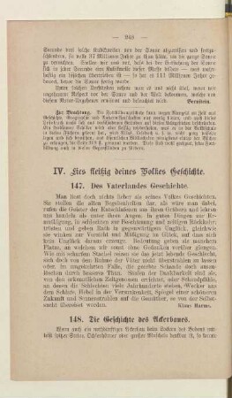 IV. Lies fleißig deines Volkes Geschichte