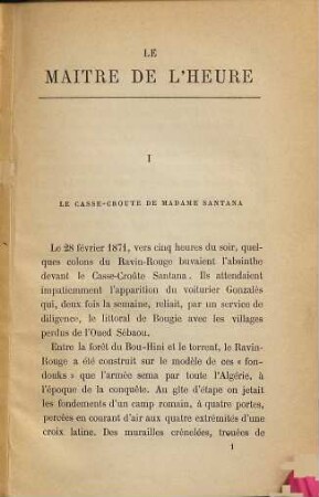 Le maître de l'heure : Roman d'histoire et d'aventures