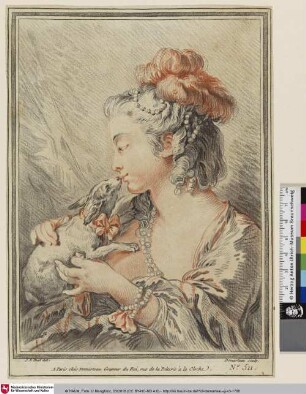 [Junge Frau mit Hund, Junge Frau mit Lamm]